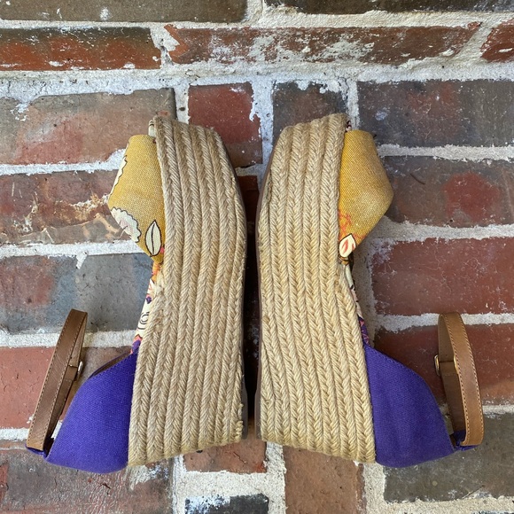 Tory Burch Floral Wedge Espadrilles - Picture 8 of 16